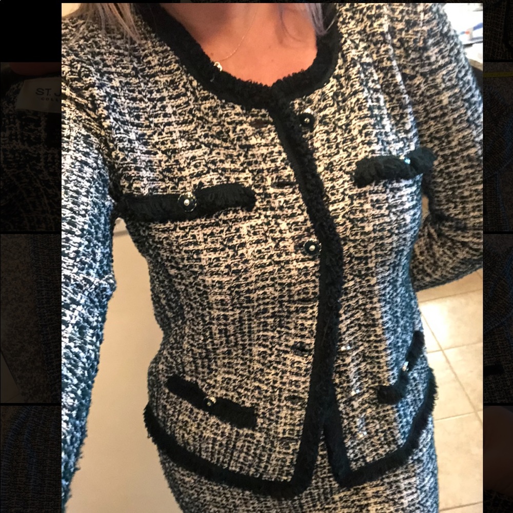 🔥St John Collection Knit Blazer & Matching Skirt